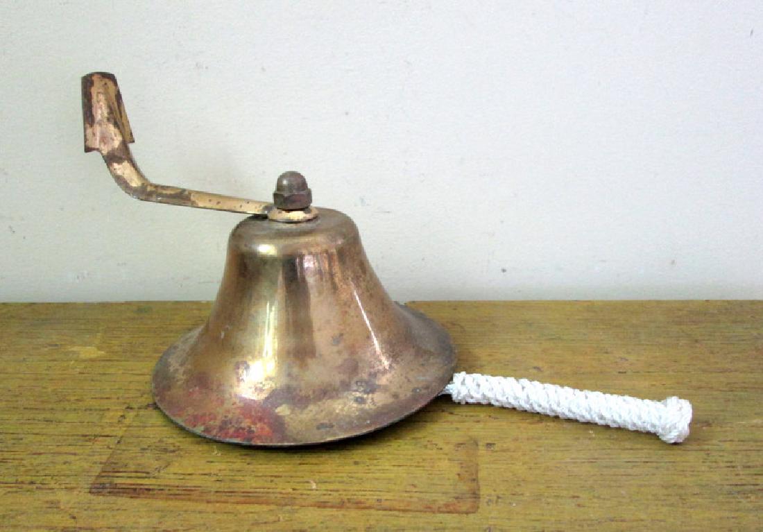 Vintage Brass Hanging Dinner Bell (1 of 7)