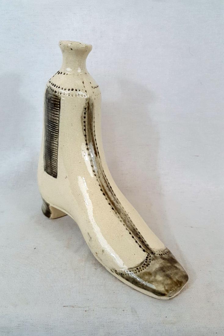 Ceramic Shoe Molded Flask Ca 1880-1900 (1 of 4)