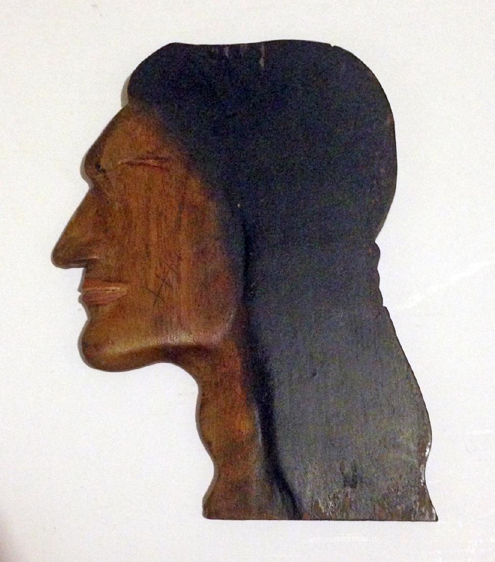 Carved Plaque of an Native American (1 of 4)
