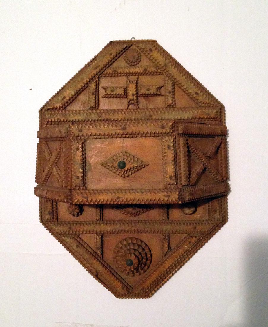 Tramp Art Wall Box Circa 1900 (1 of 5)