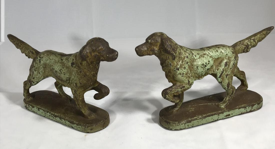 Cast Iron Setters Attributed to Hubley Book Ends (1 of 1)
