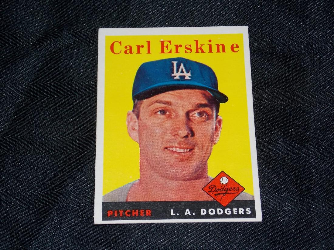 1958 Topps Carl Erskine, L.A. Dodgers (1 of 1)