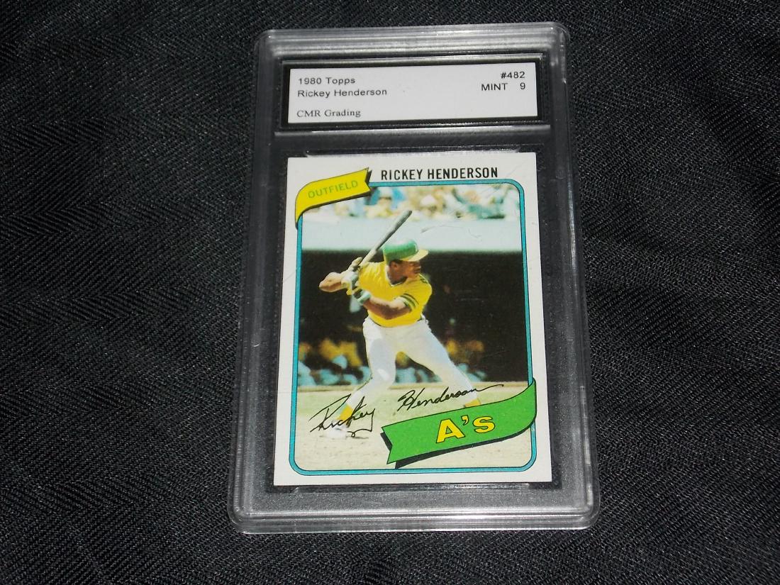 ROOKIE, 1980 Topps Rickey Henderson, Graded MINT 9 (1 of 1)