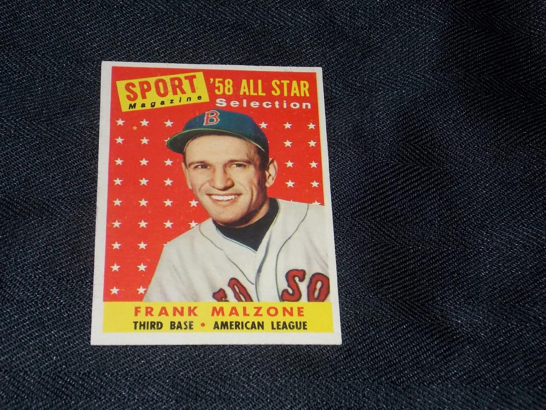 1958 Topps ALL STAR, Frank Malzone, Boston Red Sox (1 of 1)