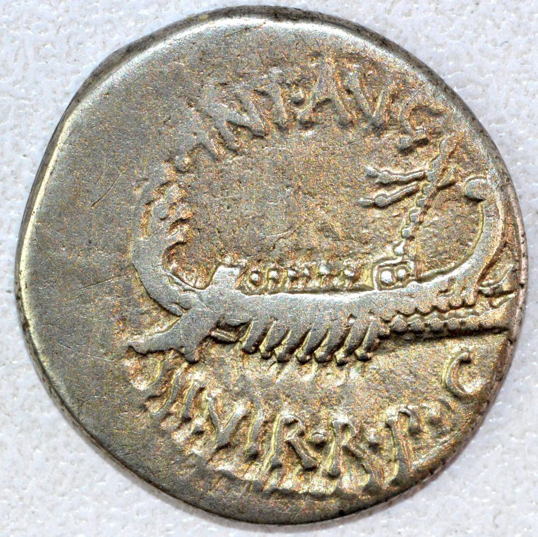 Ancient Roman Denarius of Mark Anthony (1 of 2)