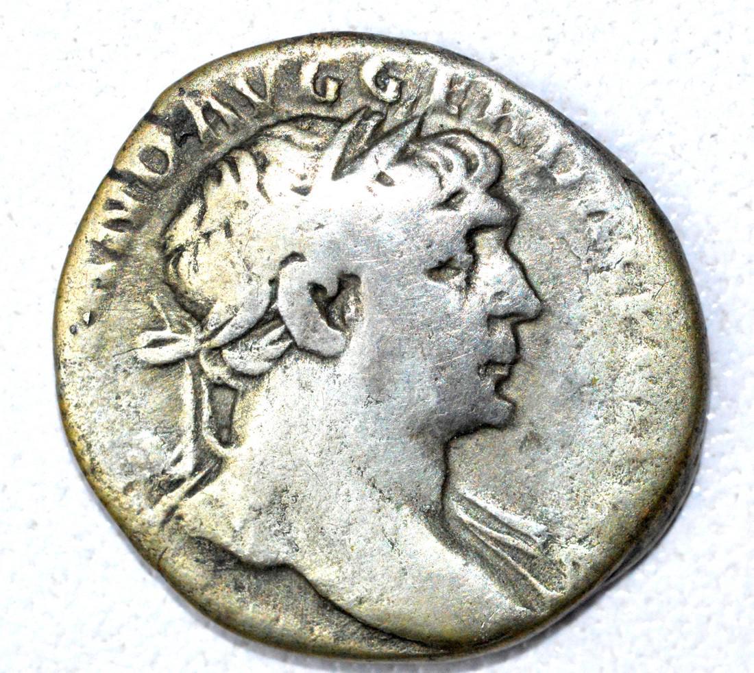 Roman AR Denarius of Trajan, rv. Aequitas (1 of 2)
