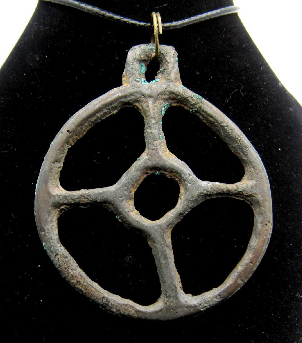 Ancient Roman Wheel of Fortune Pendant (1 of 2)