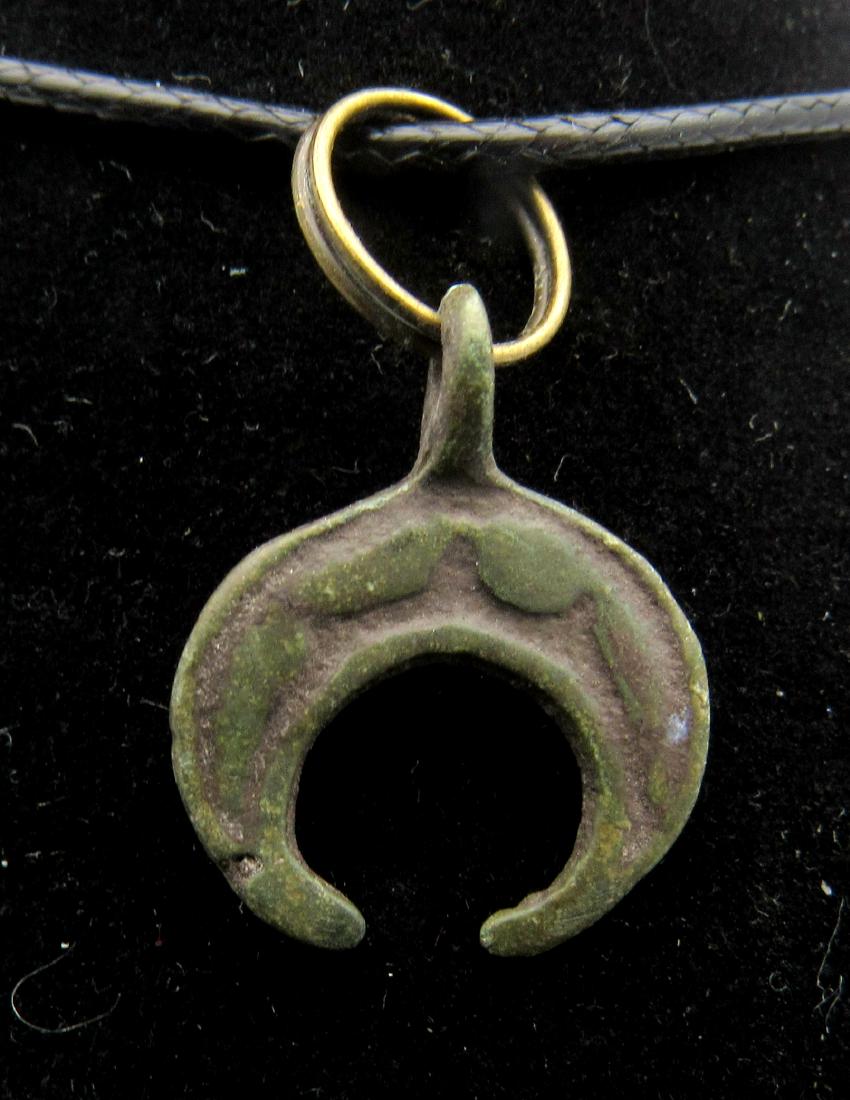 Medieval Viking Decorated Lunar Pendant (1 of 2)