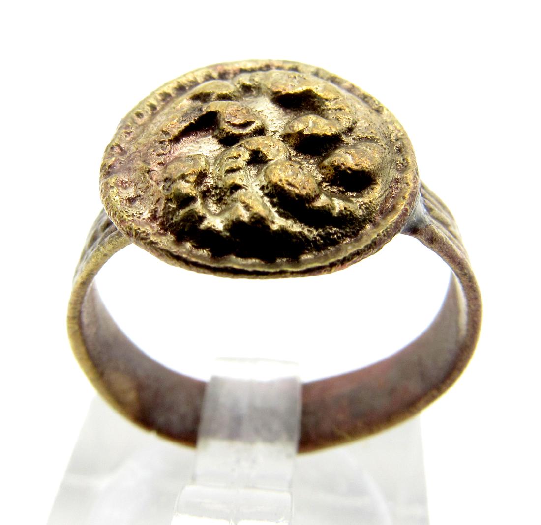 Medieval Viking Ring 3 Headed Beast (1 of 3)
