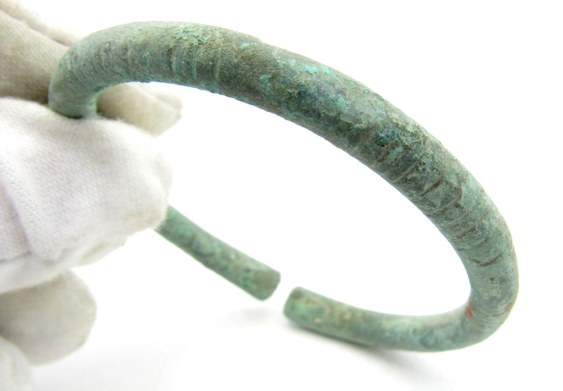 Ancient Celtic Bronze Decorated Bracelet (1 of 3)