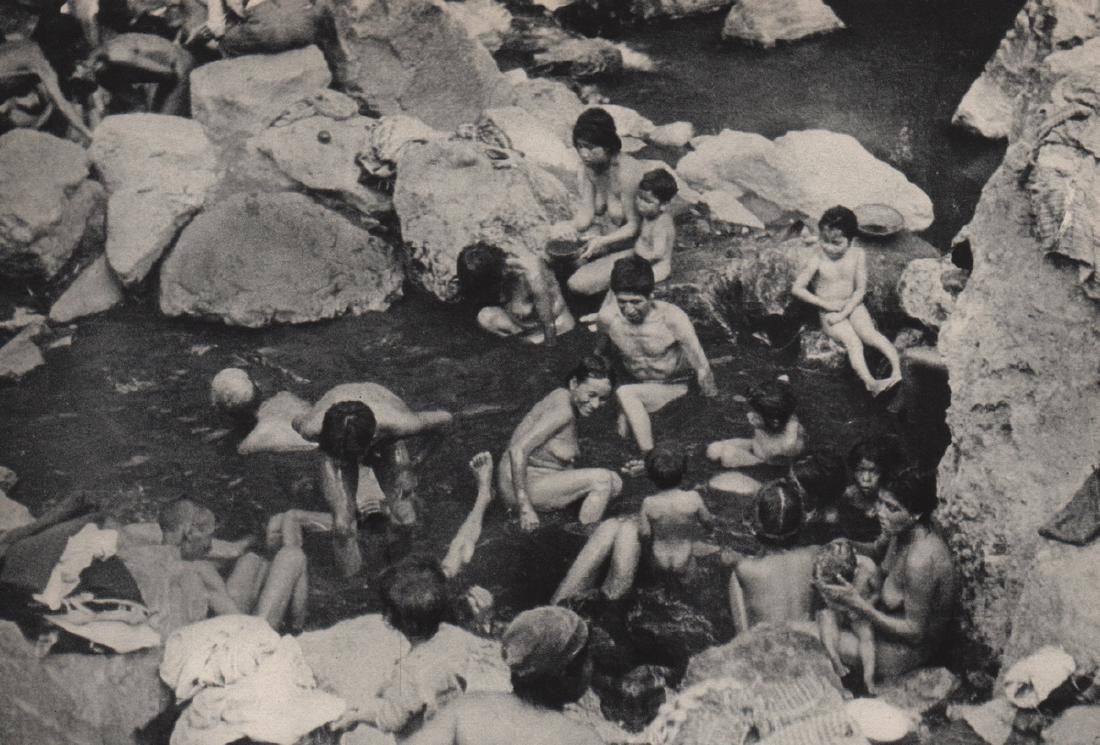 RUTH FRANK - Guatemala Indians Bathing: Artist: RUTH FRANK Print Title: Guatemala Indians Bathing Medium: Sheet-fed Gravure Printing Date: 1939 Printing Location: USA Image Size: 7.75 x 5.75 Please note that this lot has a confidential rese