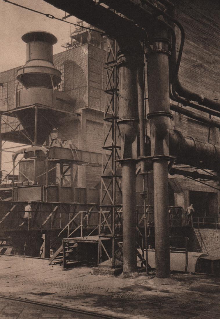 E.O. HOPPE - Dry Coke Cooling System: Artist: E.O. HOPPE Print Title: Dry Coke Cooling System Medium: Sheet-fed Gravure Printing Date: 1930 Printed: Germany Image Size: 5.5 X 7.75 inches Emil Otto Hoppe (1878-1972) was a German-born portr