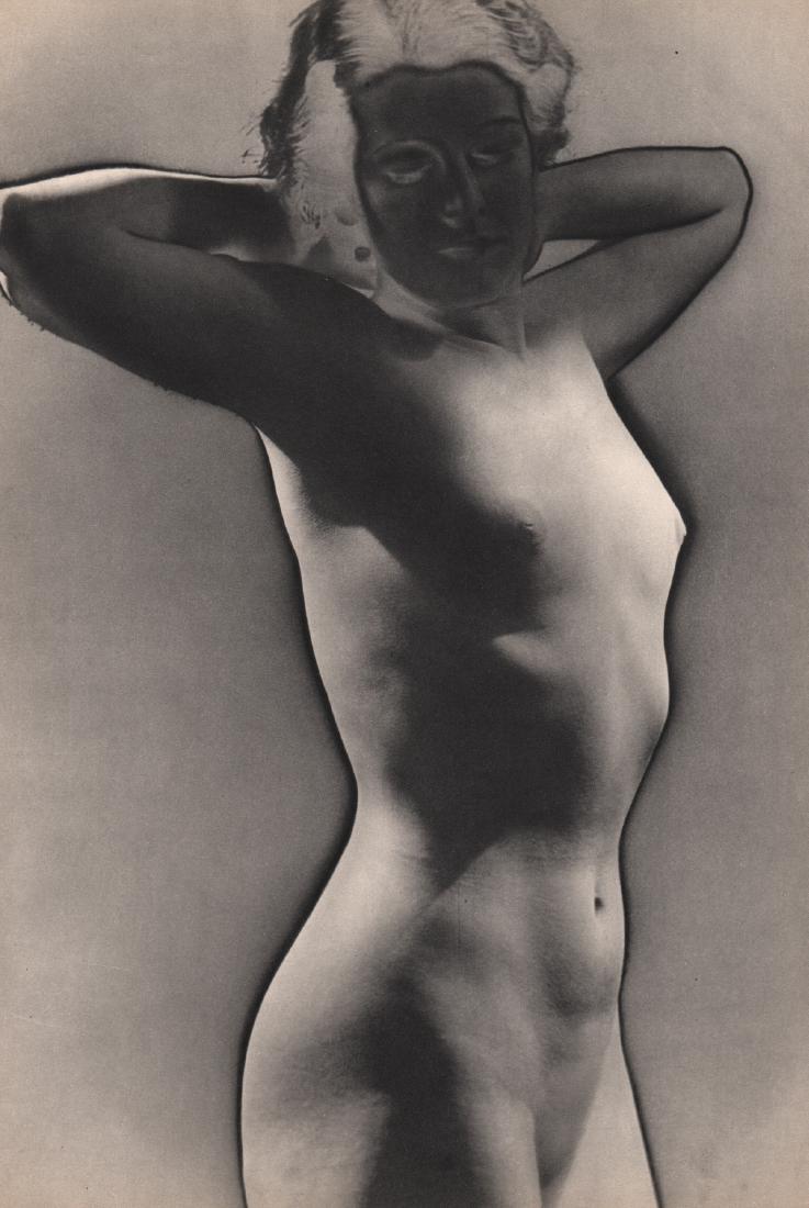 MAN RAY - Solarized Nude: Artist: MAN RAY Print Title: Solarized Nude Medium: Sheet-fed Gravure Printing Date: 1936 Printed: France Image size approx. 9.5 x 13.5 inches Man Ray, original name Emmanuel Radnitzky, was born on Au