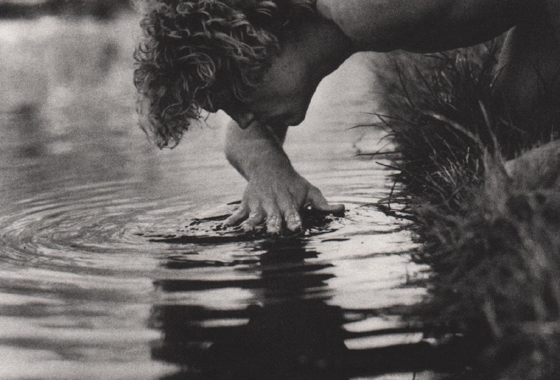 DUANE MICHALS - Narcissus: Artist: DUANE MICHALS Print Title: Narcissus Medium: Sheet-fed Gravure on uncoated acid free paper Printing date: 1986 Printed in Japan Image Size: 8 X 5.25 inches Duane Michals (b. 1932) is an Americ