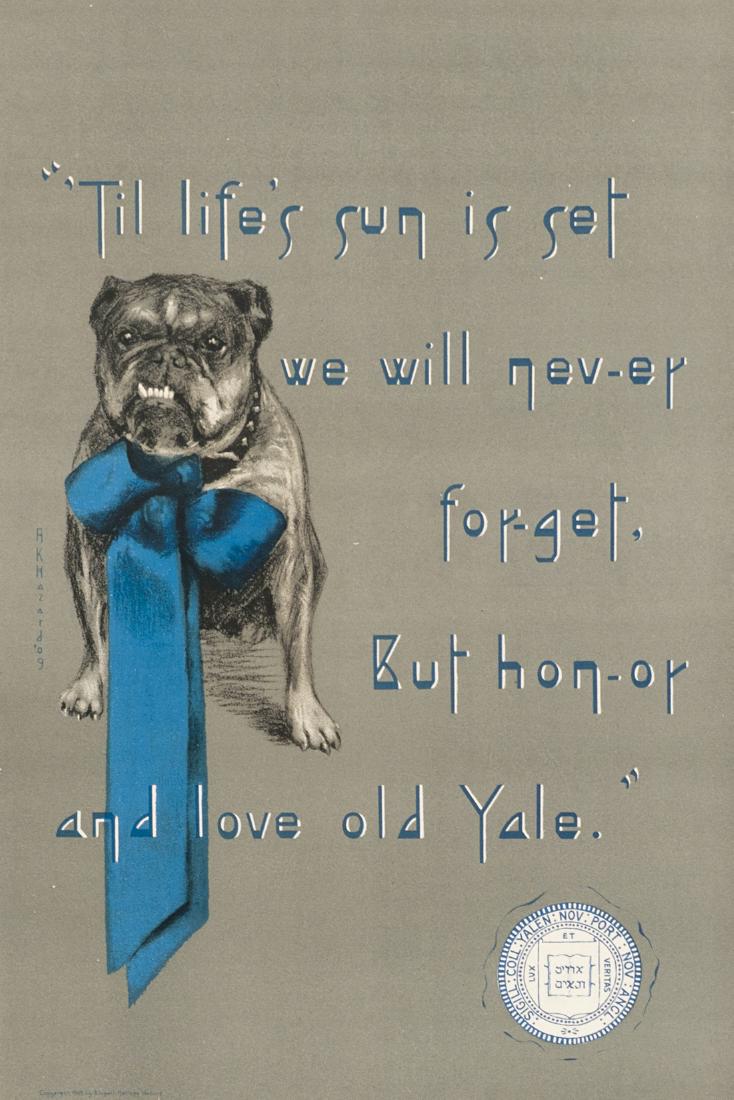 Original Vintage Poster Til Lifes Sun Is Set Yale Print (1 of 1)