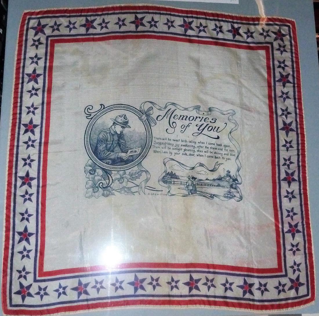 WW l, Army Doughboy Silk Scarf - "Memories of You...." (1 of 7)