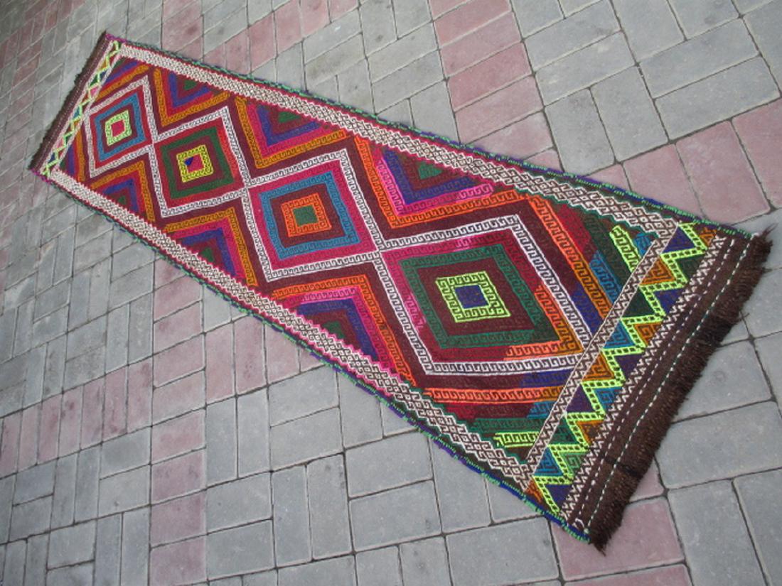 Suzni Hand Made Kilim Runner Rug 1.9x8.1 (1 of 9)