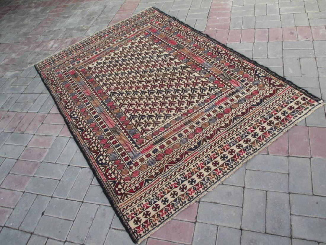 Hand Made Needle Work Sumak Kilim Rug 6.3x4.2 (1 of 9)
