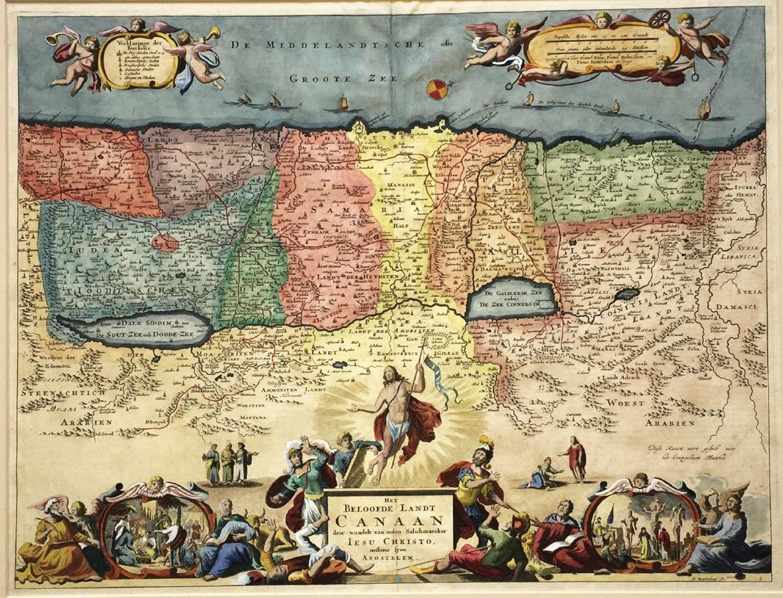 Stoopendaal/Keur: Map of Beloved Land Canaan, 1609 (1 of 1)