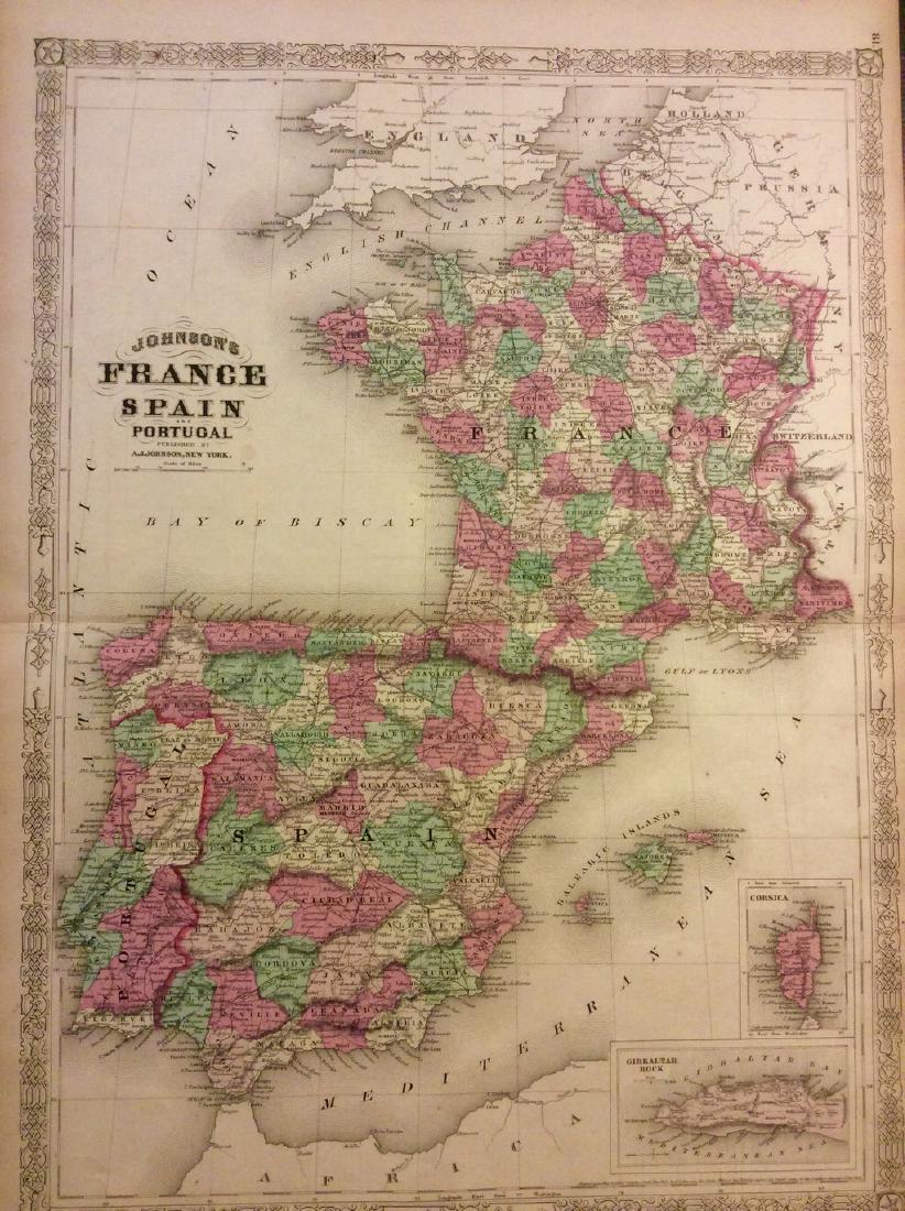 France, Spain & Portugal. Inserts of Corsica and rock (1 of 1)