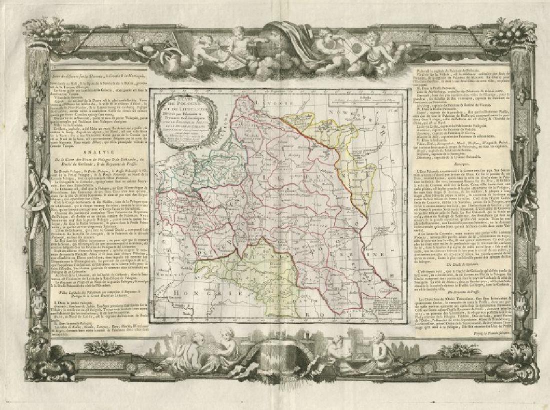 de la Tour: Antique Map of Poland Lithuania, 1771 (1 of 1)