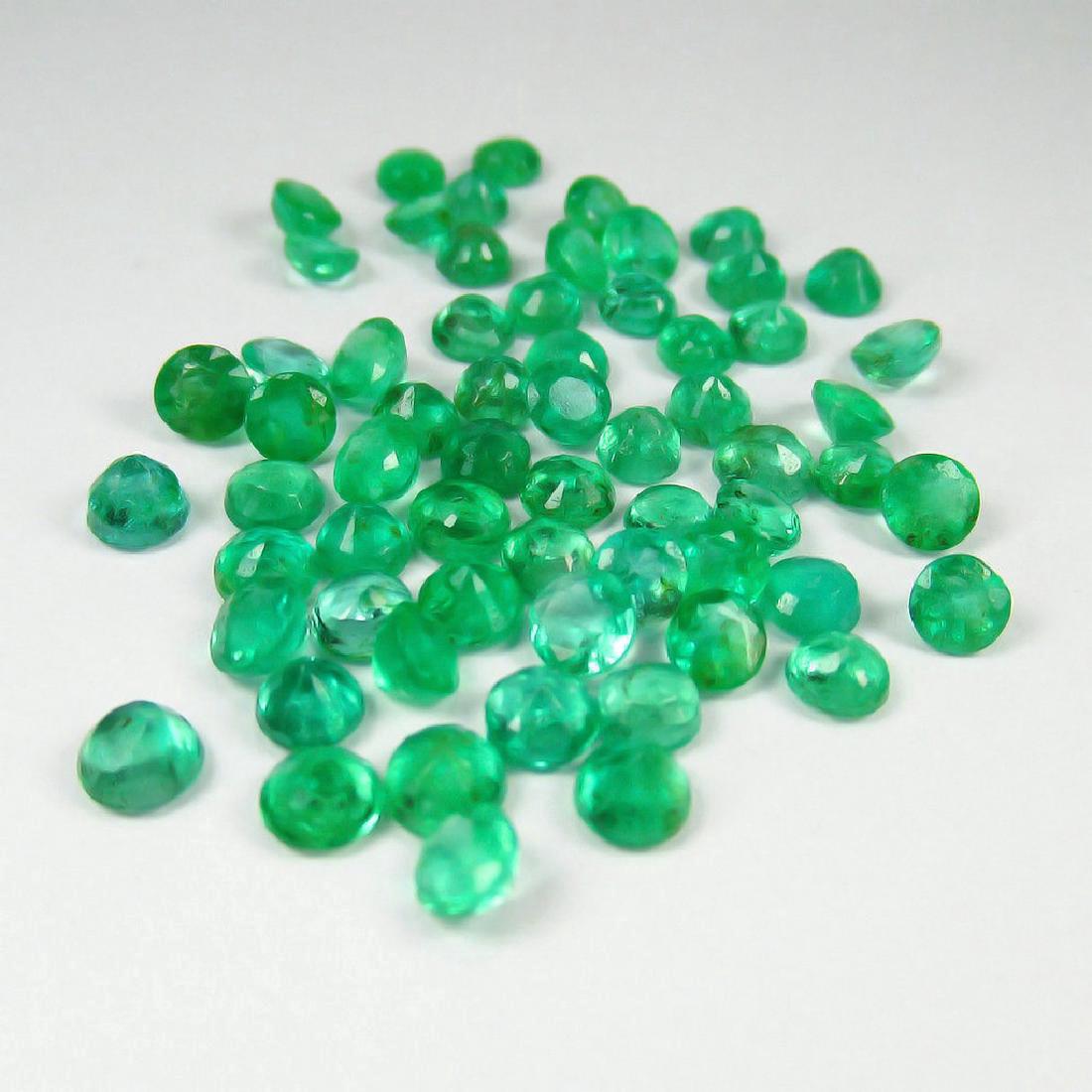 16.63 Ct Genuine 63 Loose Emeralds Round Mixed Lot (1 of 2)