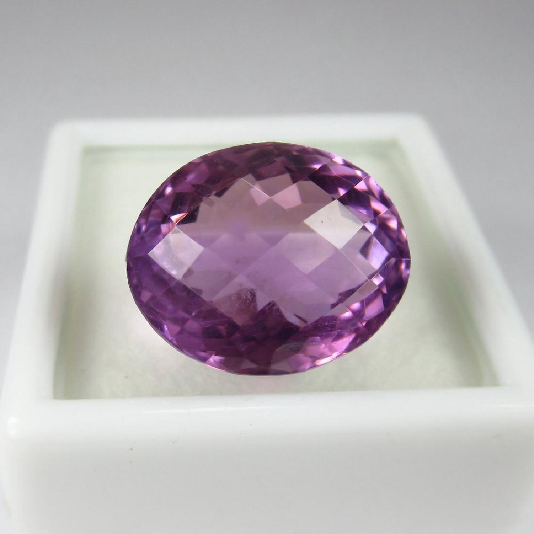 10.19 Ctw Natural Loose Amethyst Checkerboard Oval Cut (1 of 5)