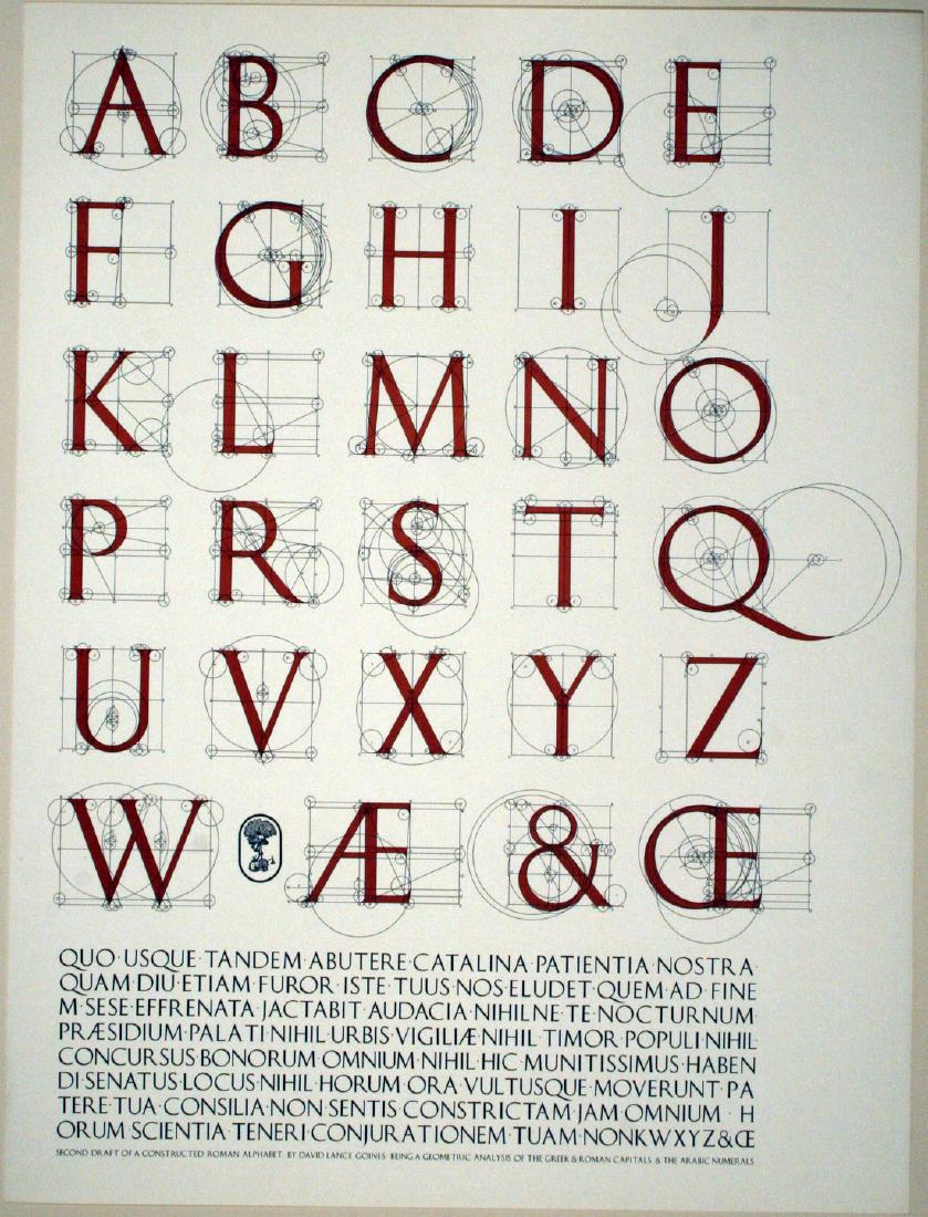 Constructed Roman Alphabet Original Vintage Poster (1 of 1)