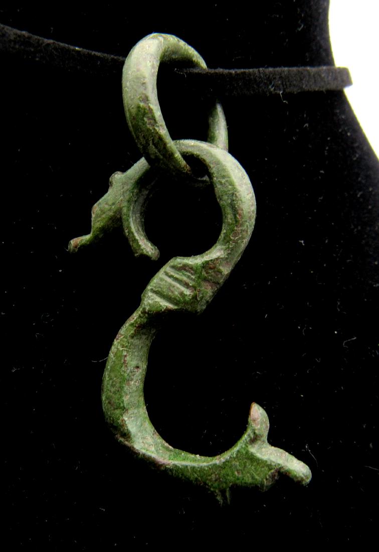 Medieval Viking Dragon Fafnir Pendant with Ring (1 of 2)