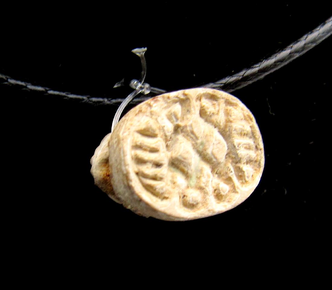 Ancient Egyptian Decorated Scarab Pendant (1 of 2)