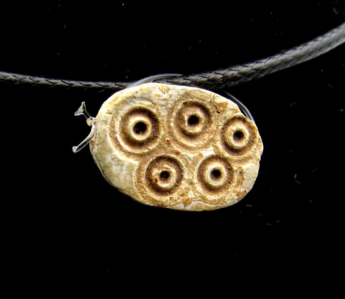 Ancient Egyptian Scarab Pendant with Sun Symbols (1 of 2)