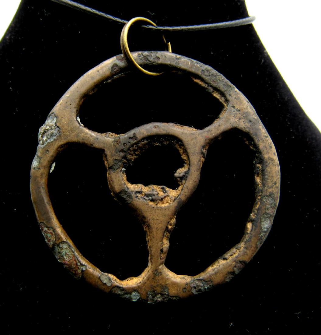 Ancient Roman Wheel of Fortune Pendant (1 of 2)