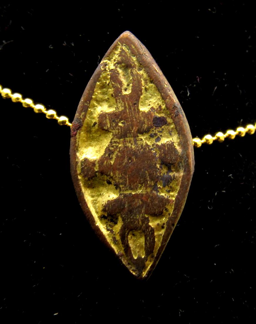 Medieval Viking Gold-Gilded Pendant with Stylized (1 of 2)
