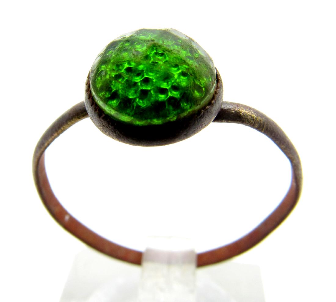 Late Medieval Ring with Green Stone (1 of 3)