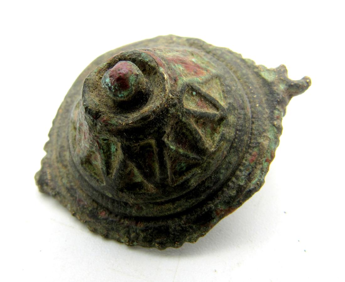 Medieval Viking Turtle Shell Brooch with Enamel (1 of 3)