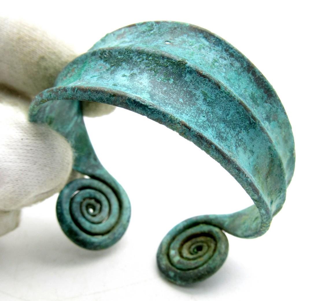 Medieval Viking Bracelet with Coiled Terminals (1 of 3)