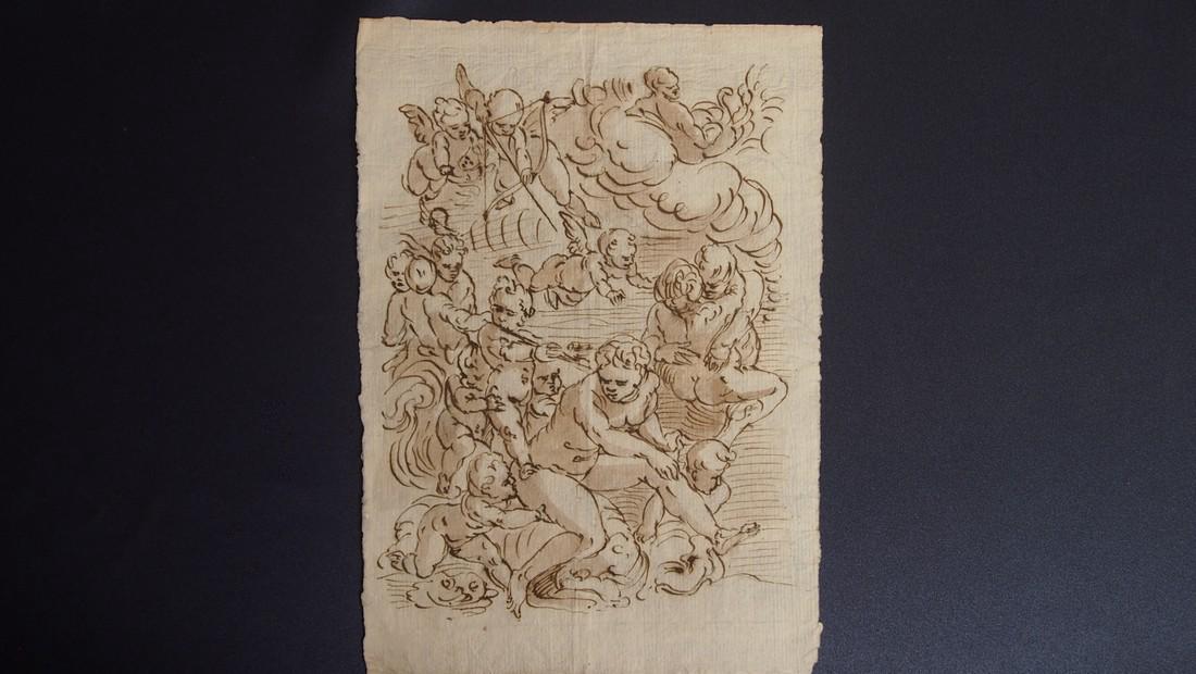 Italian School 17th Century Cupid and Women (1 of 2)