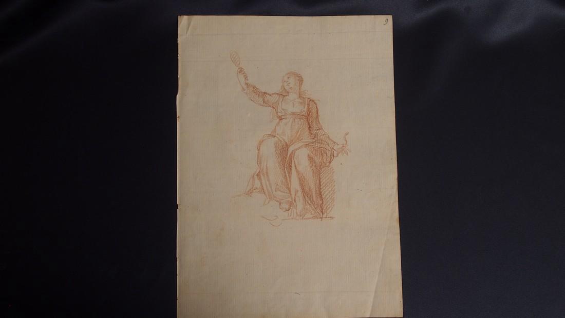 European 17th Century Red Chalk Drawing (1 of 2)