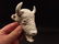 Cast Iron Folk Art Beer Soda Bottle White Buffalo - 10