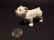 Primitive Miniature Cast Iron White Bull Dog - 10