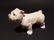 Primitive Miniature Cast Iron White Bull Dog
