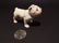 Primitive Miniature Cast Iron White Bull Dog - 2