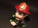 Fireman Fire Fighter Cast Iron Mechanical Coin Bank - 6