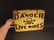 Danger Live Wires w Cross Bones Metal Sign - 2