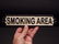 Cast Iron Smoking Area Plaque Sign - 2