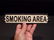 Cast Iron Smoking Area Plaque Sign - 8