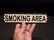 Cast Iron Smoking Area Plaque Sign - 9