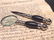 Desk Magnifying Glass Letter Opener Set w Horn Handles