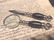 Desk Magnifying Glass Letter Opener Set w Horn Handles - 4