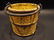 Primitive Colonial Wood Berry Bucket Iron Handle old - 3